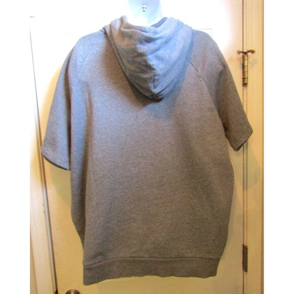 Under Armour Sweatshirt UA Rival Hoodie Mens Triple Logo Heather Gray 2XL - Picture 3 of 4